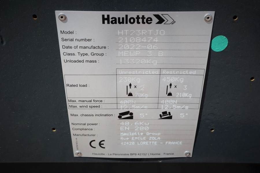 Haulotte HT23RTJ O Valid Inspection, *Guarantee! Diesel, 4x