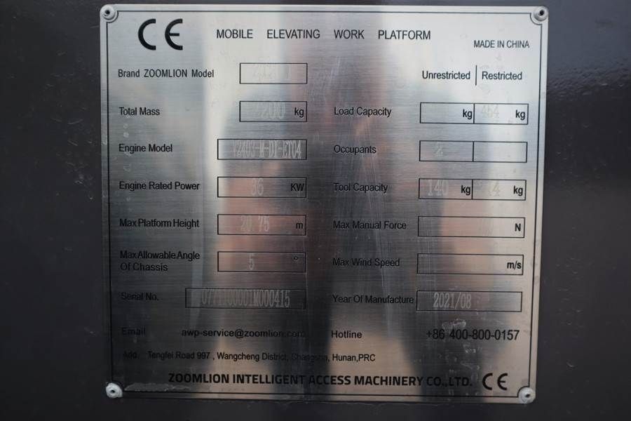 Zoomlion ZT20J Valid inspection, *Guarantee! Diesel, 4x4 Dr