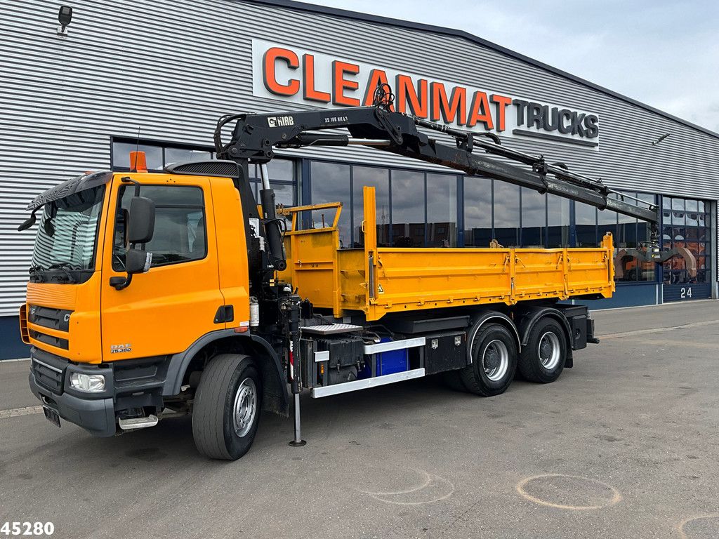 DAF FAT 75 CF 340 6x4 Manual Full steel Hiab 16 Tonmeter laadkraan