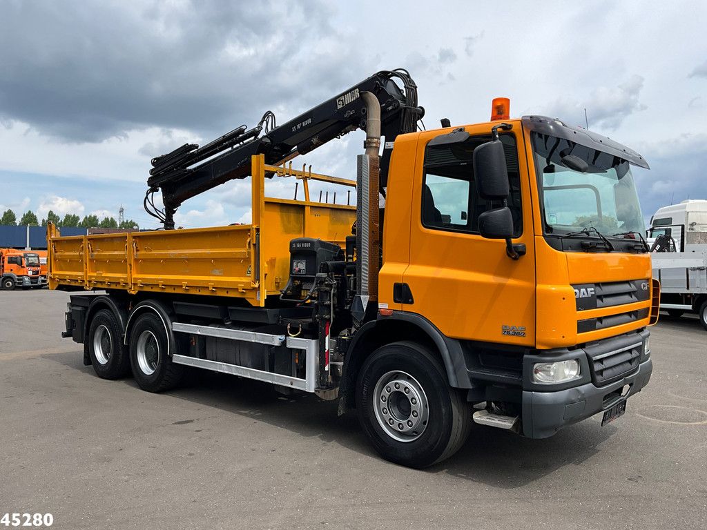 DAF FAT 75 CF 340 6x4 Manual Full steel Hiab 16 Tonmeter laadkraan