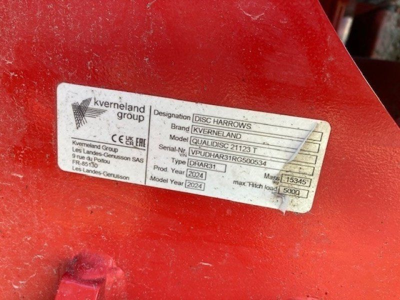 Kverneland Diskharve 12 mtr