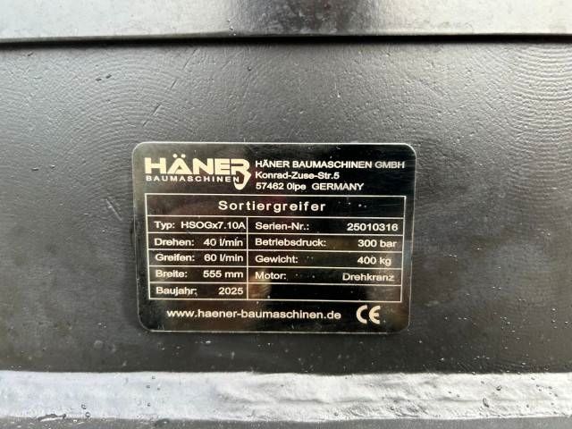 Haner sorteer grijper HSOGx7.10A