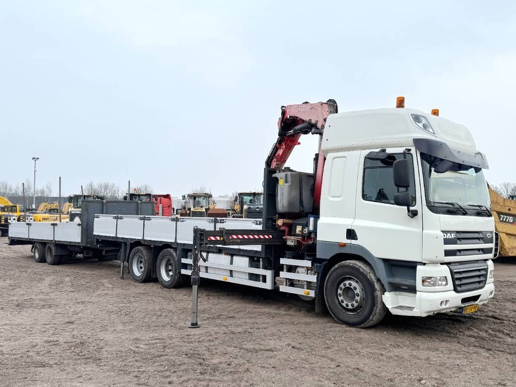 DAF CF85.410 + 21m kran Fassi Crane 21ton/m + Trailer