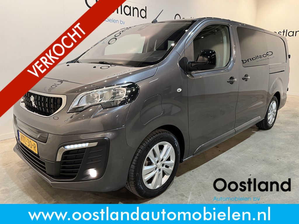 Peugeot e-Expert EV L3 DC Dubbel Cabine 75 kWh / 2X Schuifdeur / Trekhaak / Camera / Leder / CarPlay / Navigatie / Clima / Cruise / 49.300 KM !!
