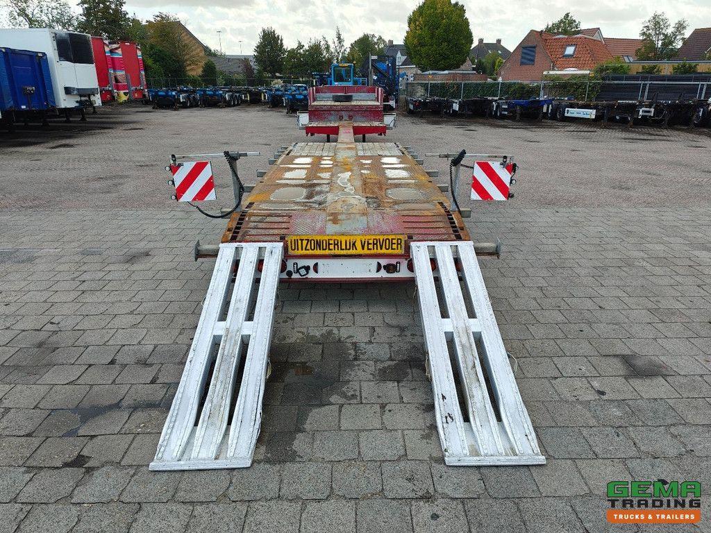 Broshuis E-2190/27 3-Achs-SAF – Semi-Tieflader – Ausziehbar 4,57 m – Verbreiterbar – Twistlocks – Rampen – 11/2025 TÜV