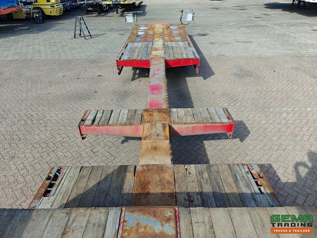 Broshuis E-2190/27 3-Achs-SAF – Semi-Tieflader – Ausziehbar 4,57 m – Verbreiterbar – Twistlocks – Rampen – 11/2025 TÜV