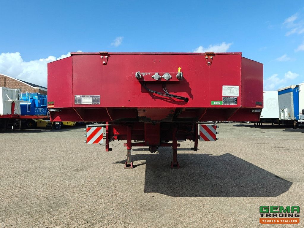 Broshuis E-2190/27 3-Achs-SAF – Semi-Tieflader – Ausziehbar 4,57 m – Verbreiterbar – Twistlocks – Rampen – 11/2025 TÜV