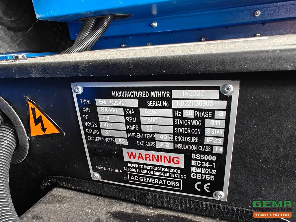 Volz VG-R69 Diesel Generator 50KW / 62.5 KVA - 50Hz - 400V - New / Unused