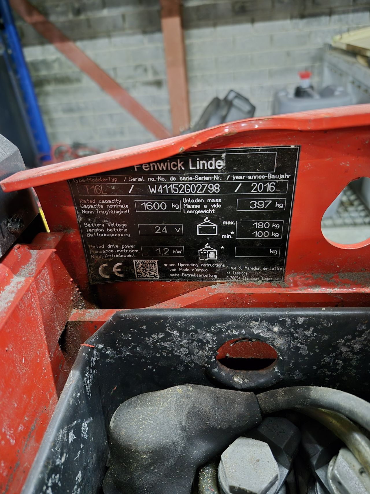Linde T16L 288 uur bj 2016