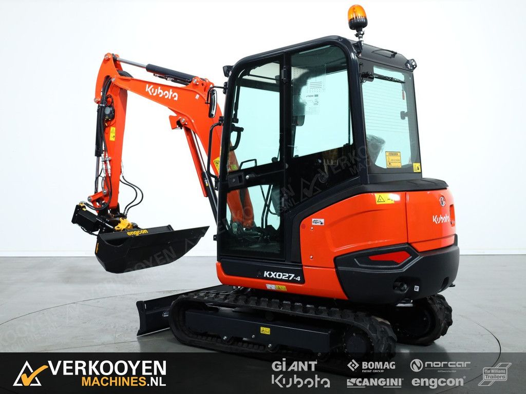2025 Kubota KX027-4 Hi Spec + Engcon EC02B-S30-S30 afneembaar ADV1296