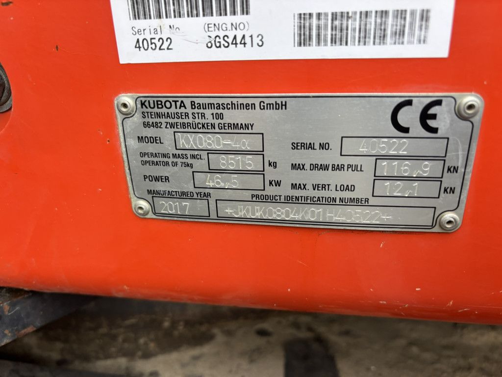 KUBOTA KX080-4A