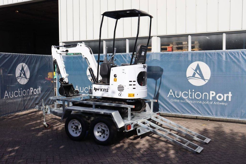 Mini excavator JPC KV12 Diesel 12 hp 2025 New with trailer