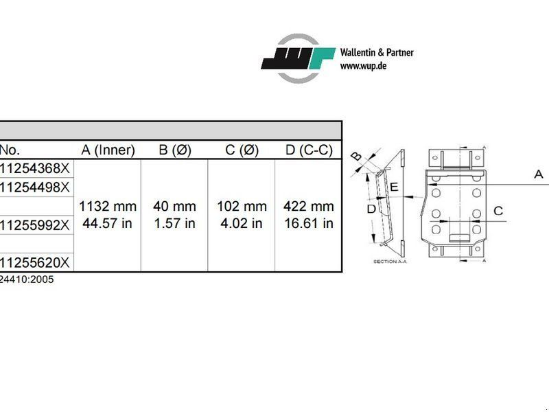 ALÖ Palettengabel Frontlader Skid Steer Aufnahme