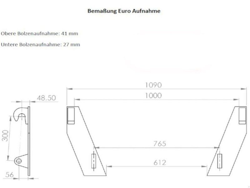 Dunggabel 1,50m mit 8 Zinken ALÖ Original | Euro