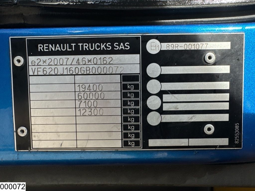 Renault Premium 430 Dxi EURO 6, Hydraulics, Winch