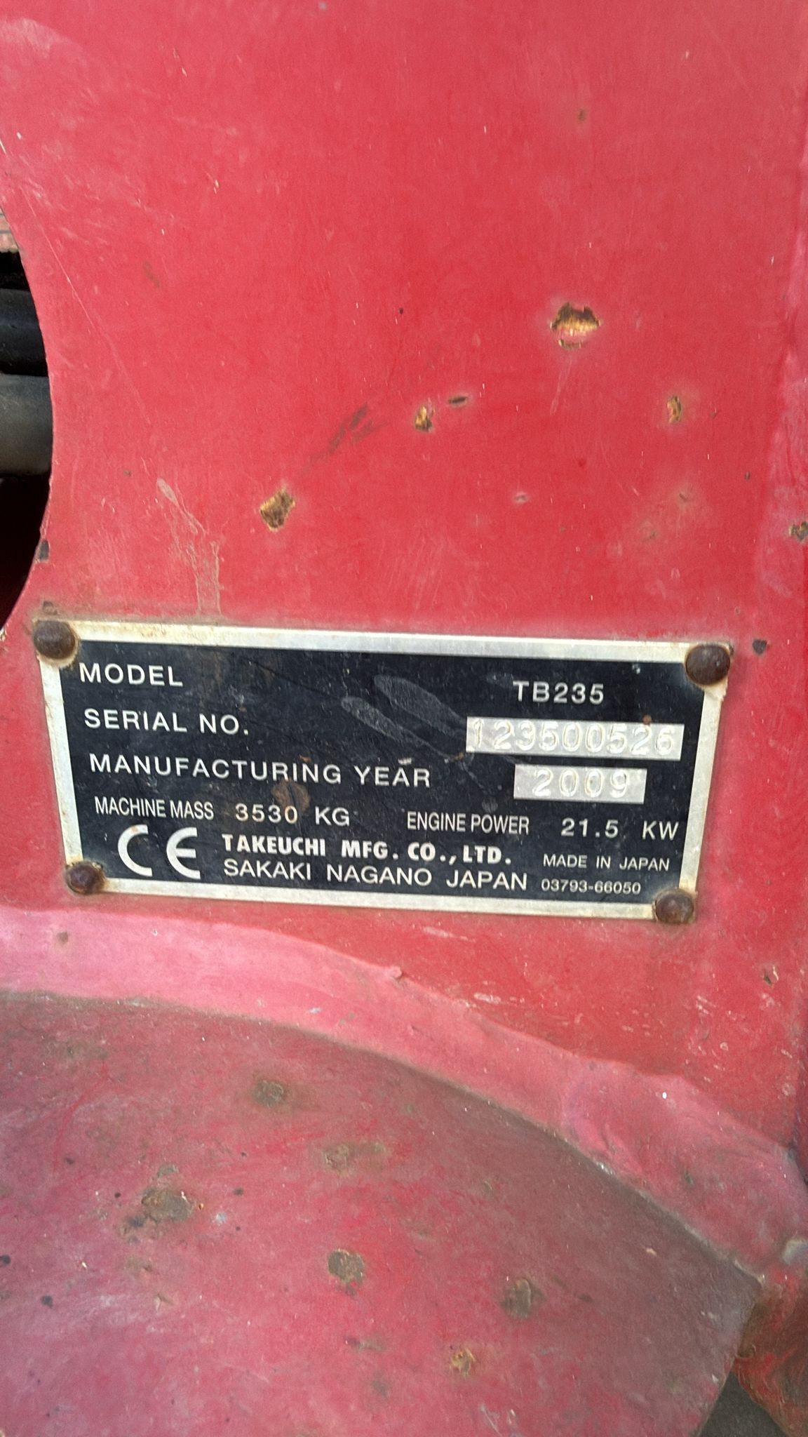 Takeuchi TB235 2009 incl 3 bakken