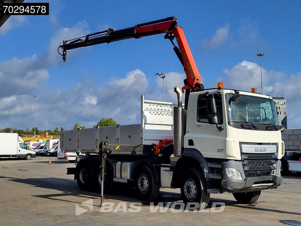 DAF CF 460 8X4 Palfinger PK18002 EH Crane tipper Retarder Big-Axle Steelsuspension Manual