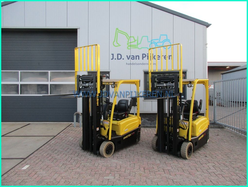 2x Hyster J1.6XNT 2018 triplex4.9m+sideshift+forkversteller