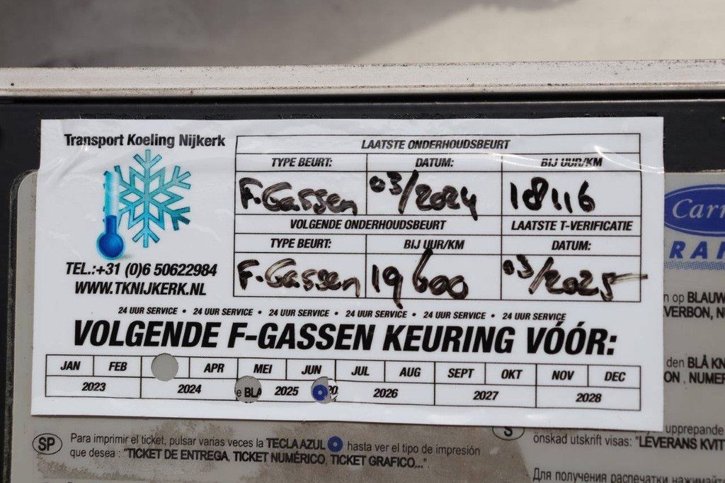 Reefer Oplegger Krone SD 41000kg 2014
