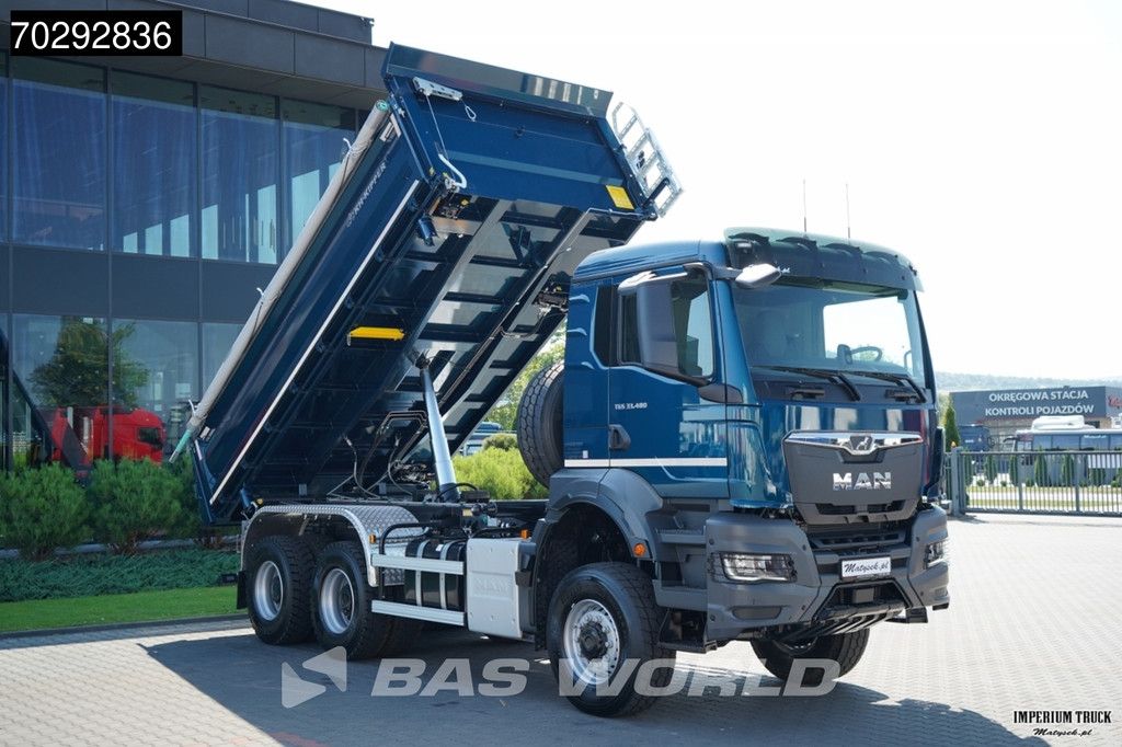 MAN TGS TGS 33.480 6X6 11m3 KH-3-Way Kipper 6x6 Steel Suspension Automatic Big-Axle Euro 6
