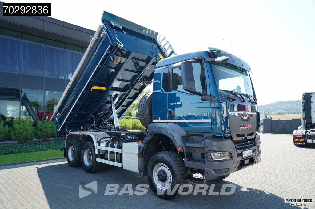 MAN TGS TGS 33.480 6X6 11m3 KH-3-Way Kipper 6x6 Steel Suspension Automatic Big-Axle Euro 6