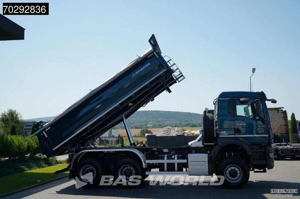 MAN TGS TGS 33.480 6X6 11m3 KH-3-Way Kipper 6x6 Steel Suspension Automatic Big-Axle Euro 6