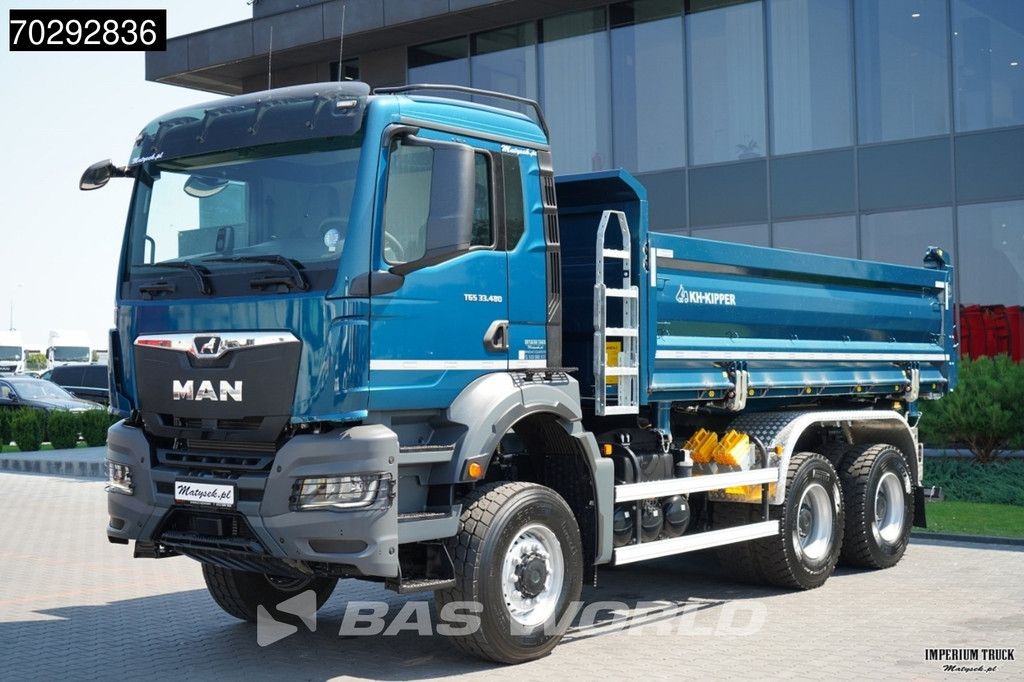 MAN TGS TGS 33.480 6X6 11m3 KH-3-Way Kipper 6x6 Steel Suspension Automatic Big-Axle Euro 6