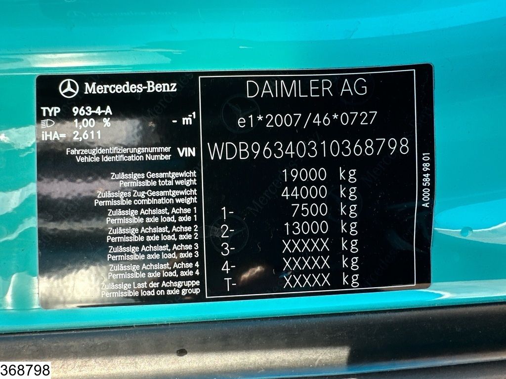 Mercedes Actros 1848 EURO 6, Retarder, PTO, Standairco