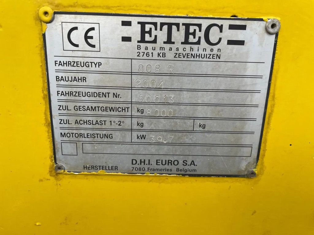 Etec 808 R Minigraver 8 tonner