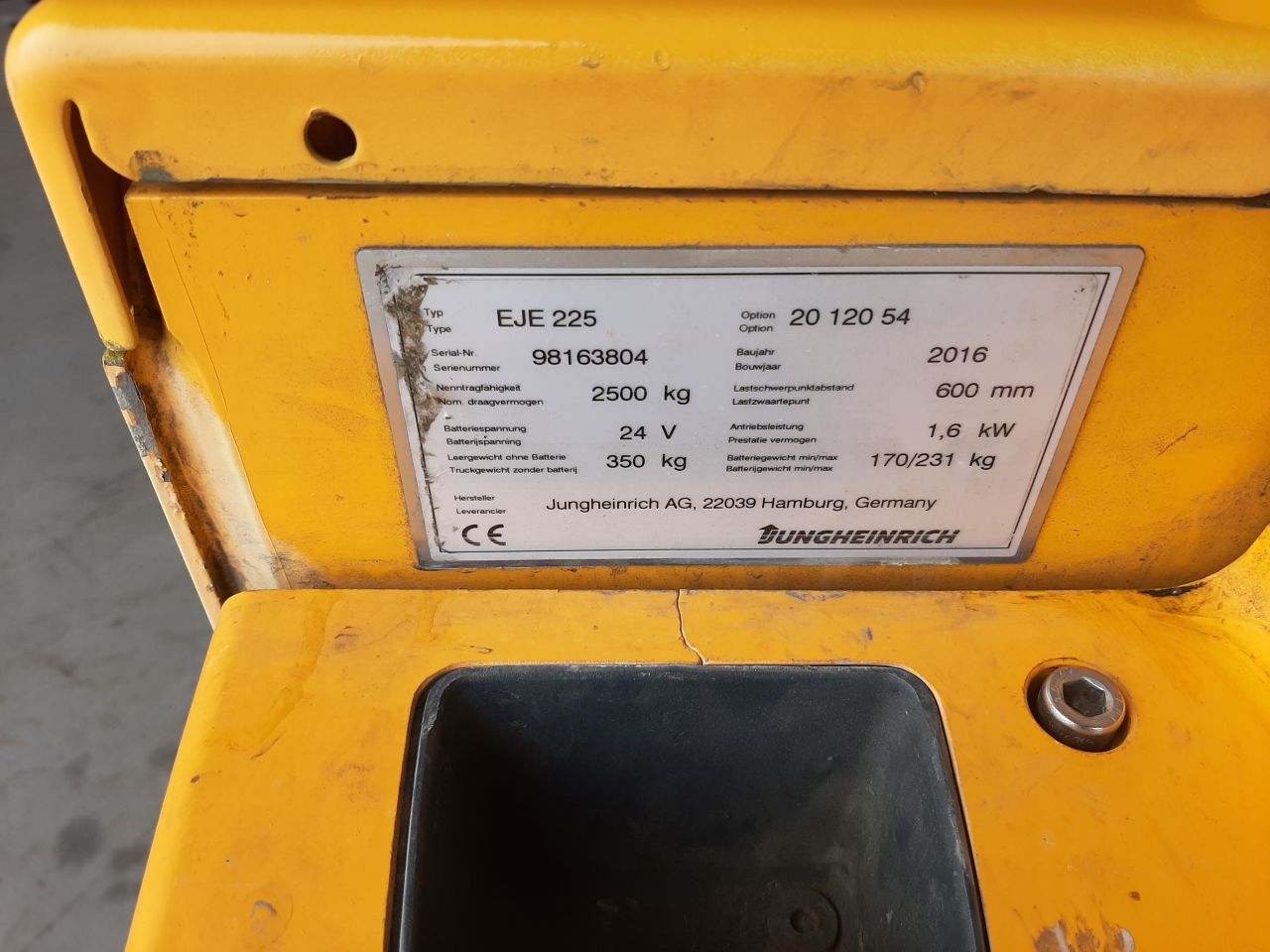 Jungheinrich elektrische palletwagen eje225