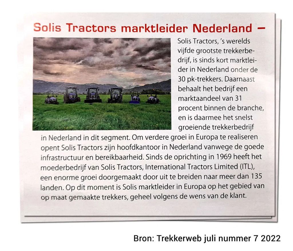 Solis 26 4wd / 00180 Draaiuren / Margetrekker