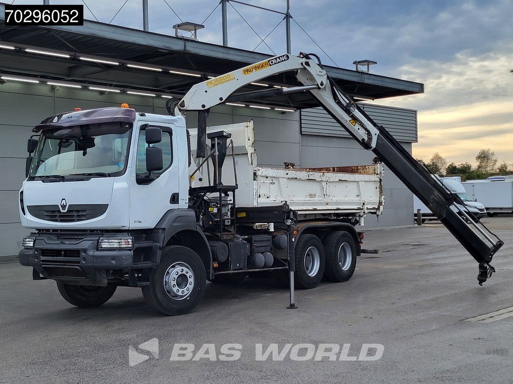 Renault Kerax 370 6X4 Palfinger PK15500 Crane Kran 2-side Tipper Retarder Manual Euro 4