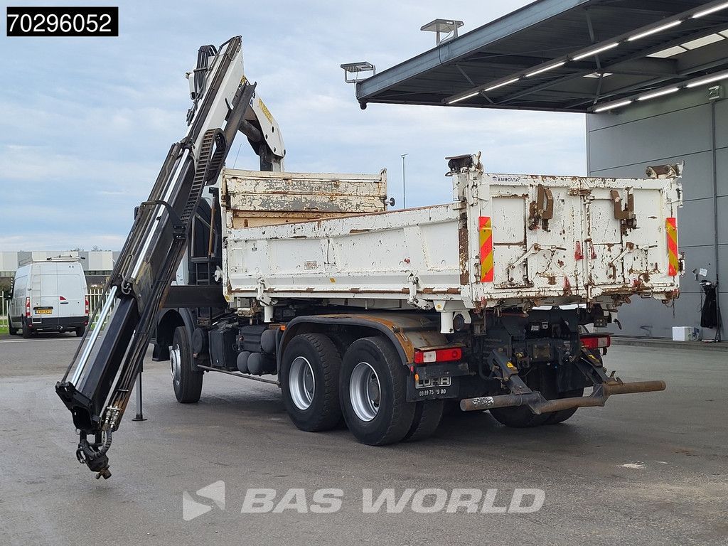 Renault Kerax 370 6X4 Palfinger PK15500 Crane Kran 2-side Tipper Retarder Manual Euro 4