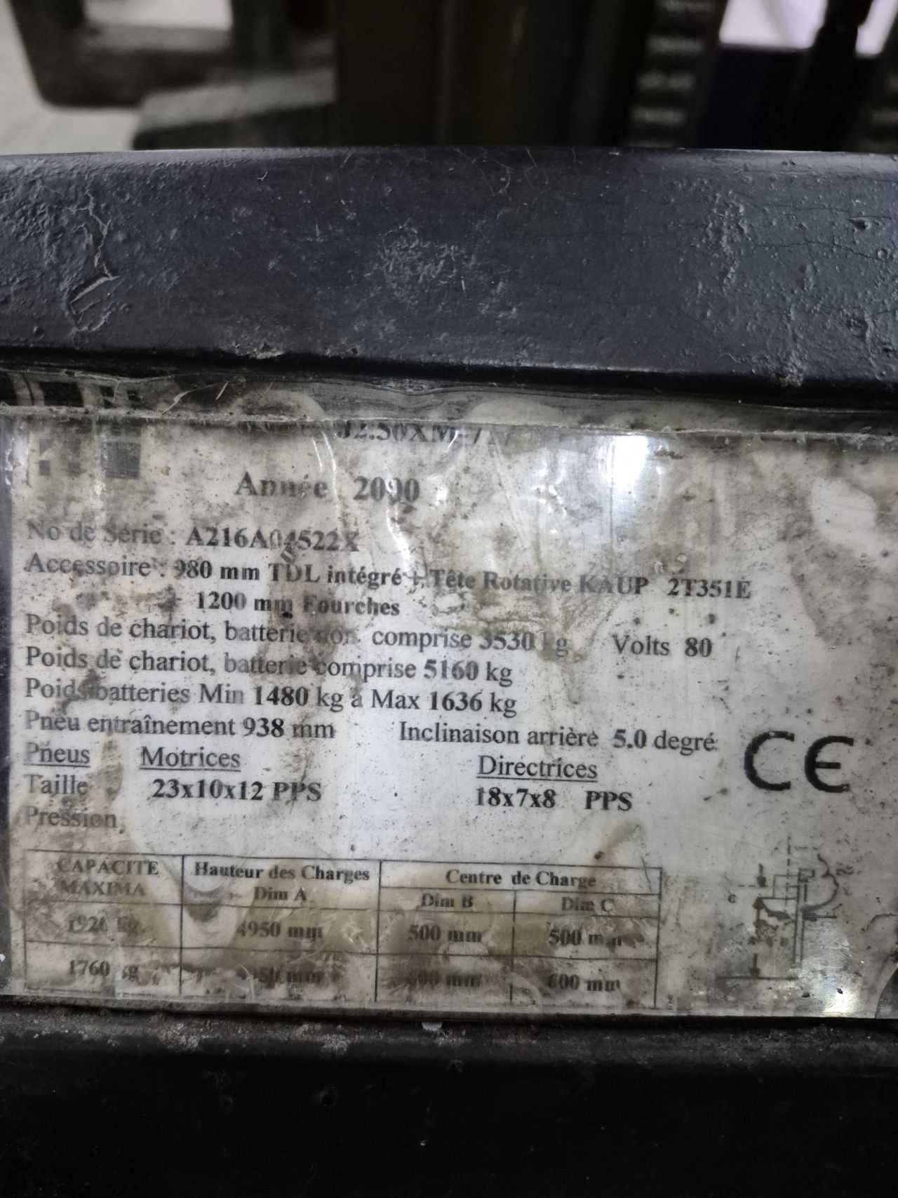 Hyster E2.50XM triplex sideshift 4.940 mm
