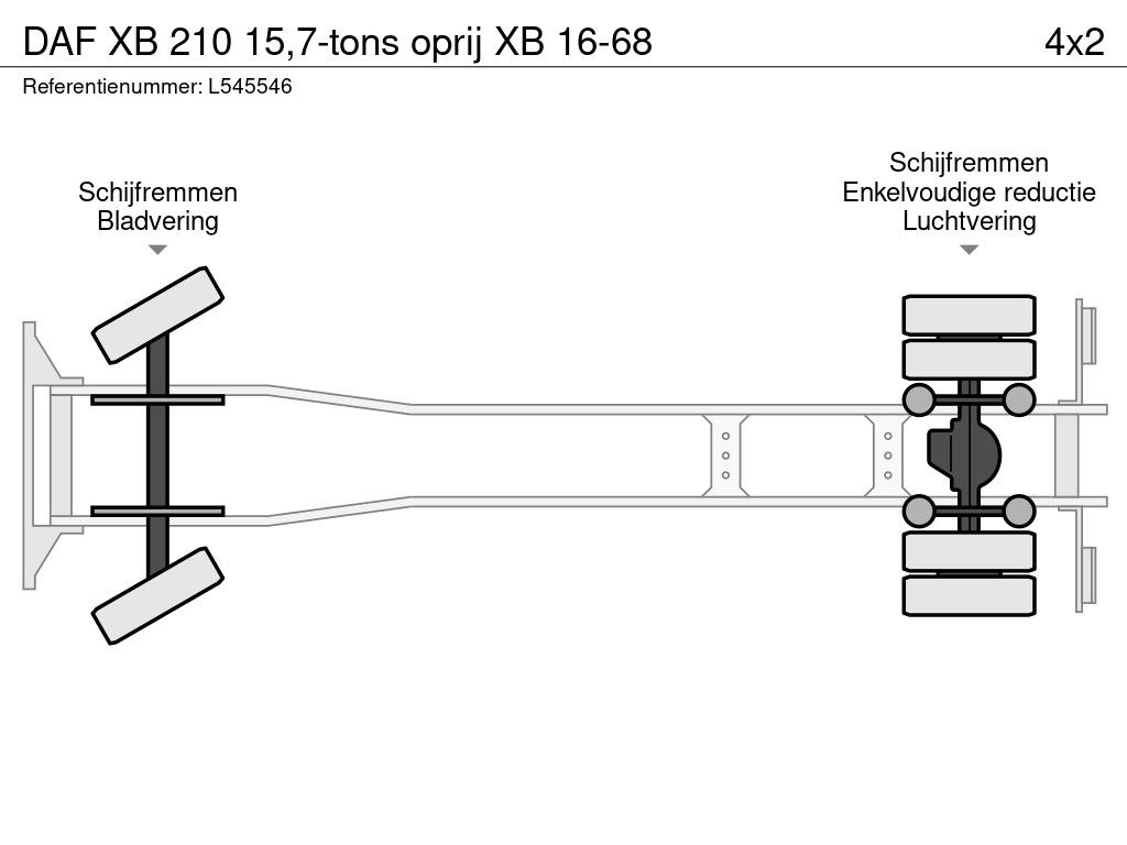 DAF XB 210 15,7-tons oprij XB 16-68