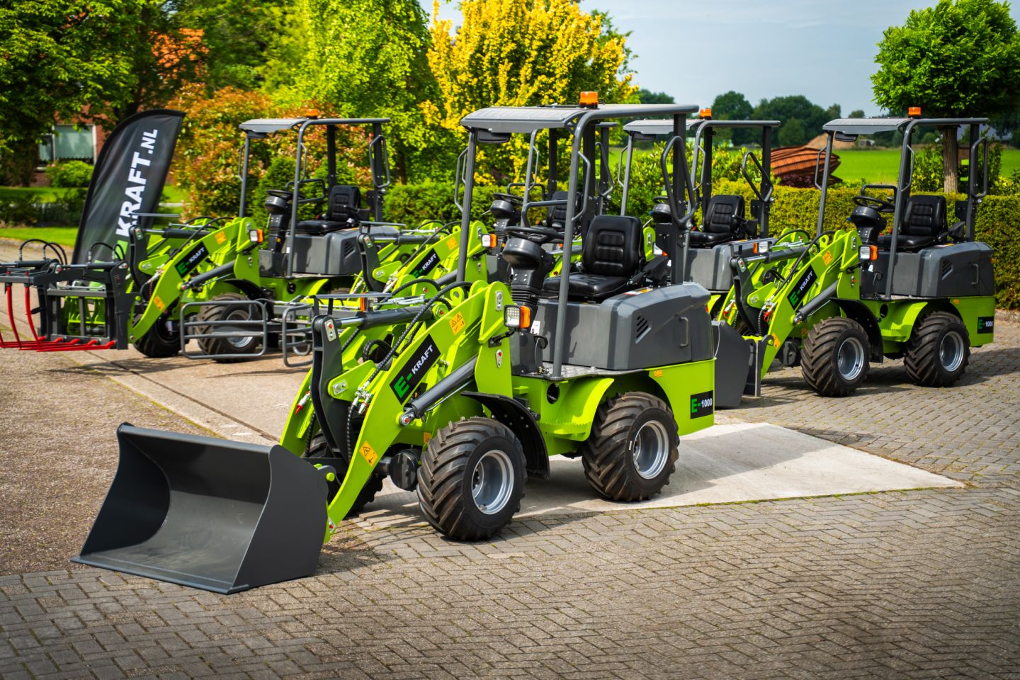 Elektrische Minishovel wiellader shovel