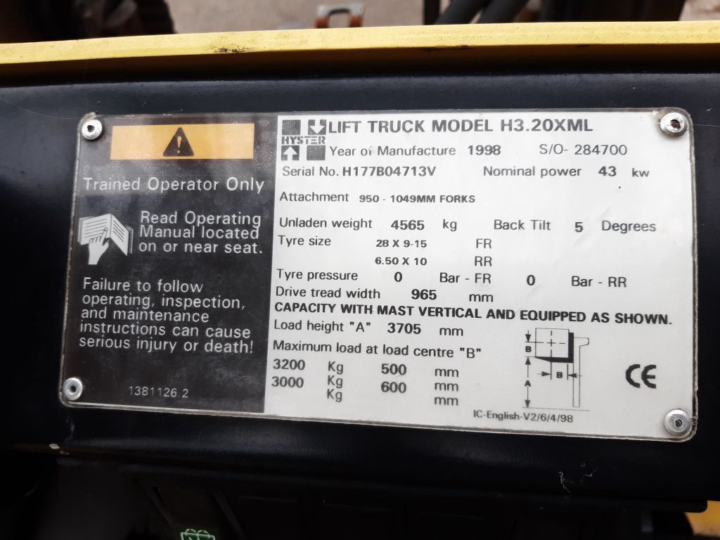 Hyster H3.20XML Diesel H3.20XML