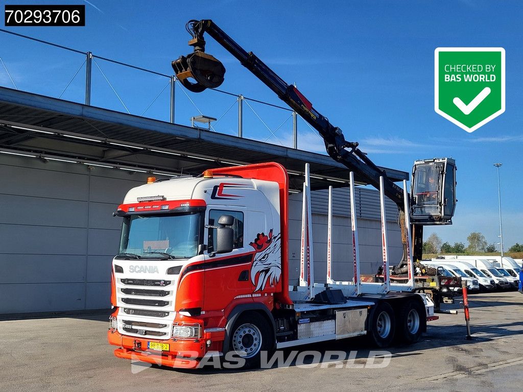 Scania R R450 6X4 NL-Truck Kesla 2110T Crane Kran Holztransport Manual ACC Xenon Euro 6