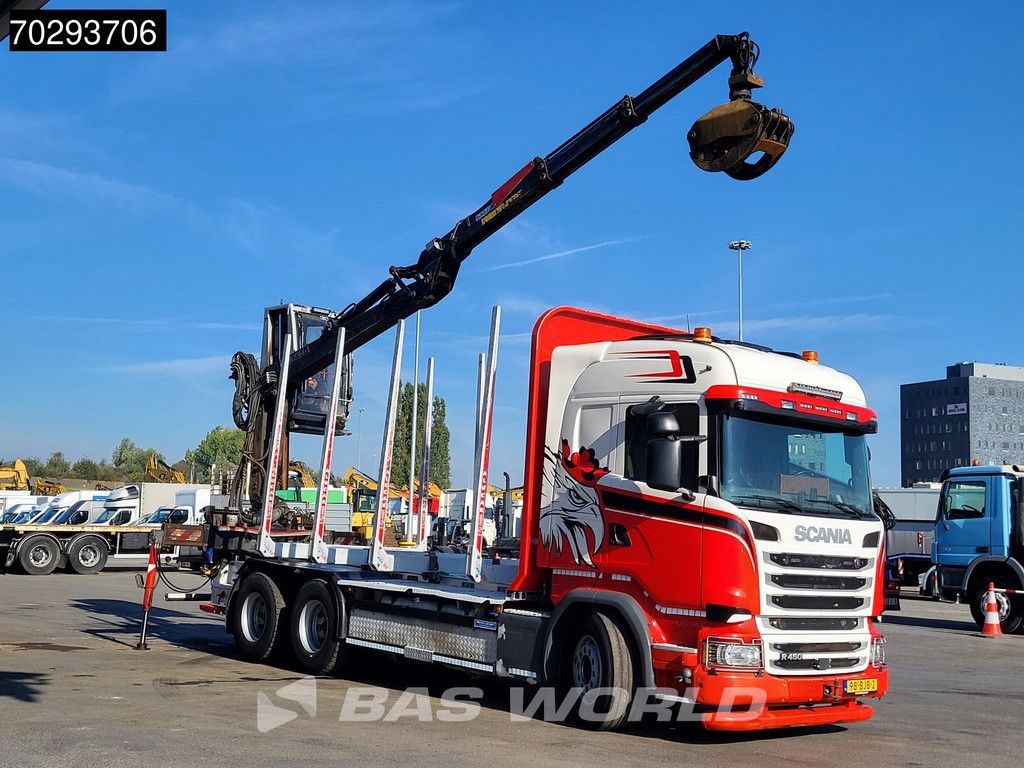 Scania R R450 6X4 NL-Truck Kesla 2110T Crane Kran Holztransport Manual ACC Xenon Euro 6