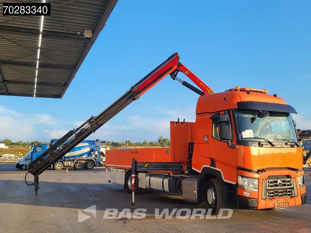 Renault T 380 4X2 Palfinger PK18002-EH Kran Crane Retarder Standklima Euro 6