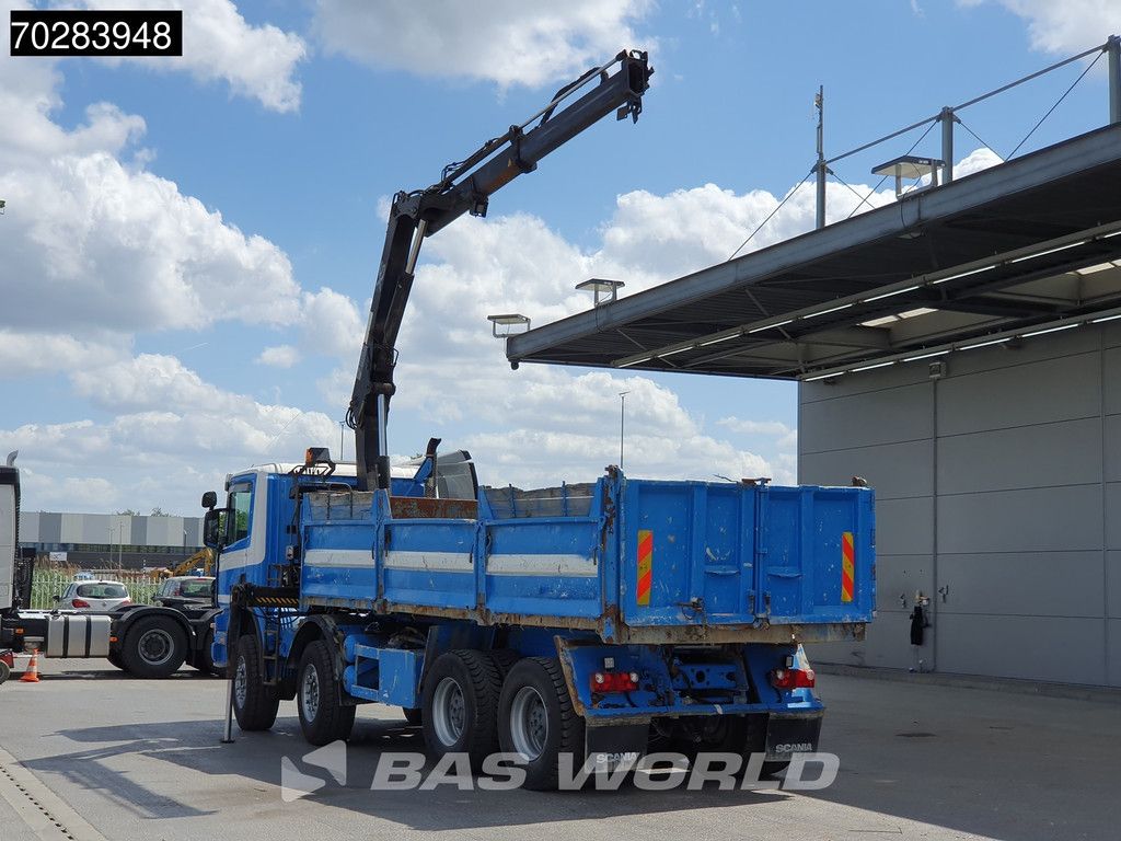 Scania G420 8X4 15m3 tipper Hiab 144 Crane Steelsuspension Manual Big-Axle Euro 3