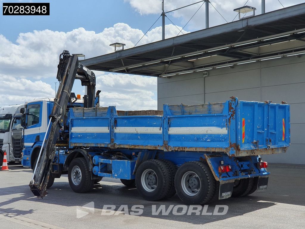 Scania G420 8X4 15m3 tipper Hiab 144 Crane Steelsuspension Manual Big-Axle Euro 3