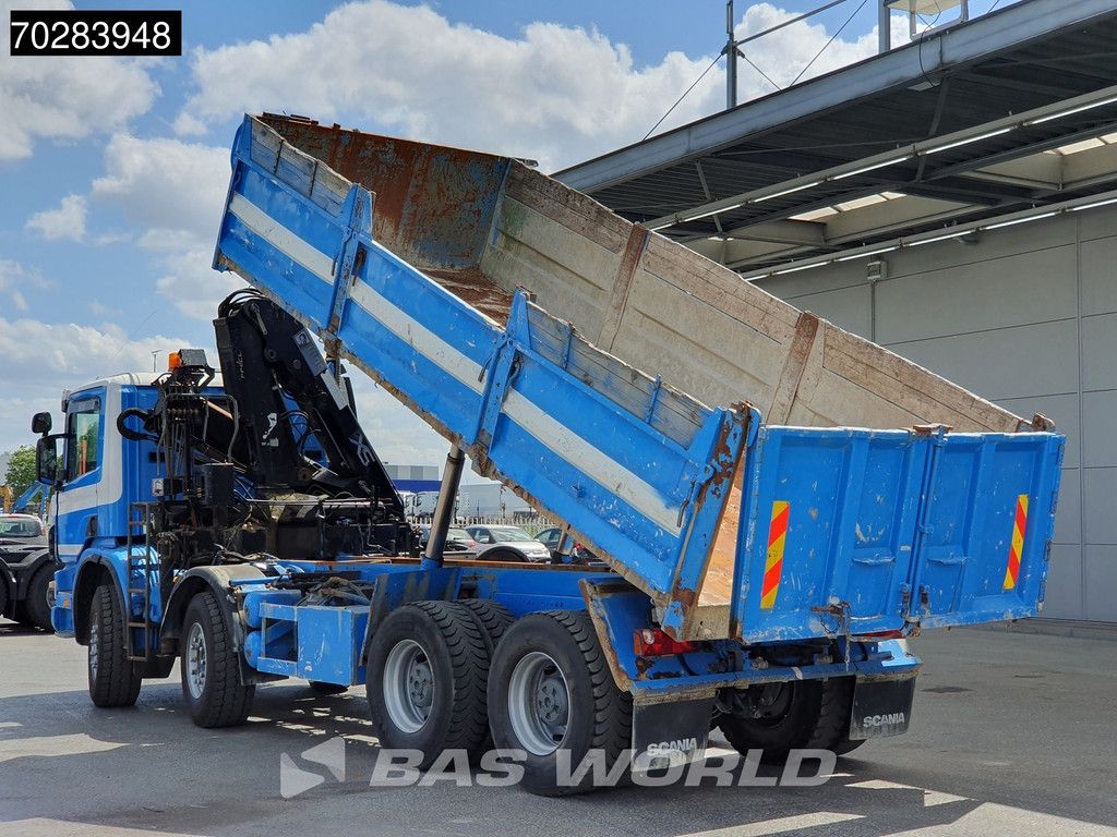 Scania G420 8X4 15m3 tipper Hiab 144 Crane Steelsuspension Manual Big-Axle Euro 3