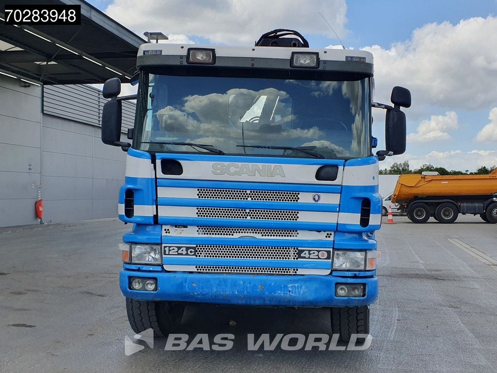 Scania G420 8X4 15m3 tipper Hiab 144 Crane Steelsuspension Manual Big-Axle Euro 3