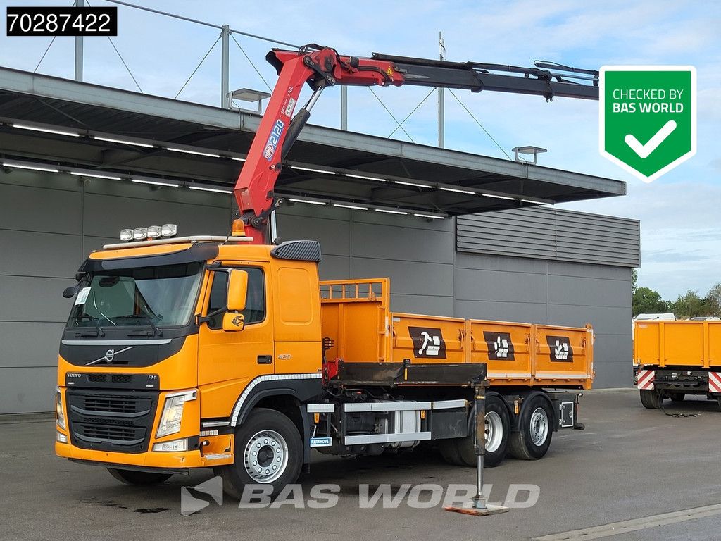 Volvo FM 420 6X2 HMF 2120 K 4 Crane Lift+lenkasche Euro 6