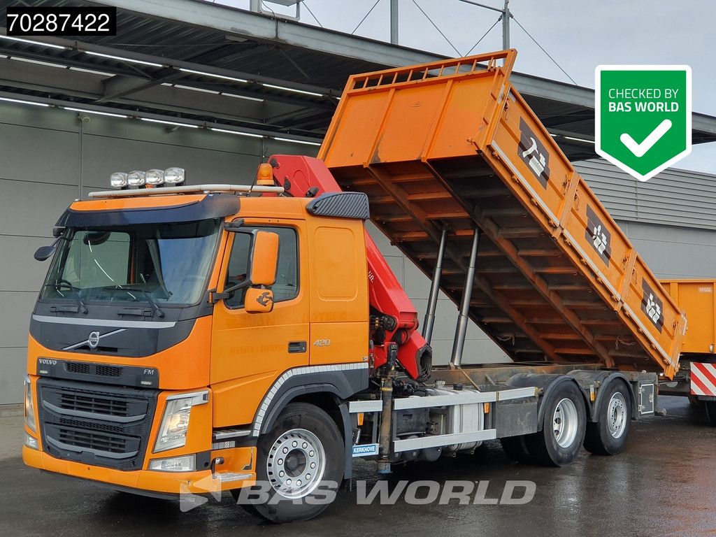 Volvo FM 420 6X2 HMF 2120 K 4 Crane Lift+lenkasche Euro 6