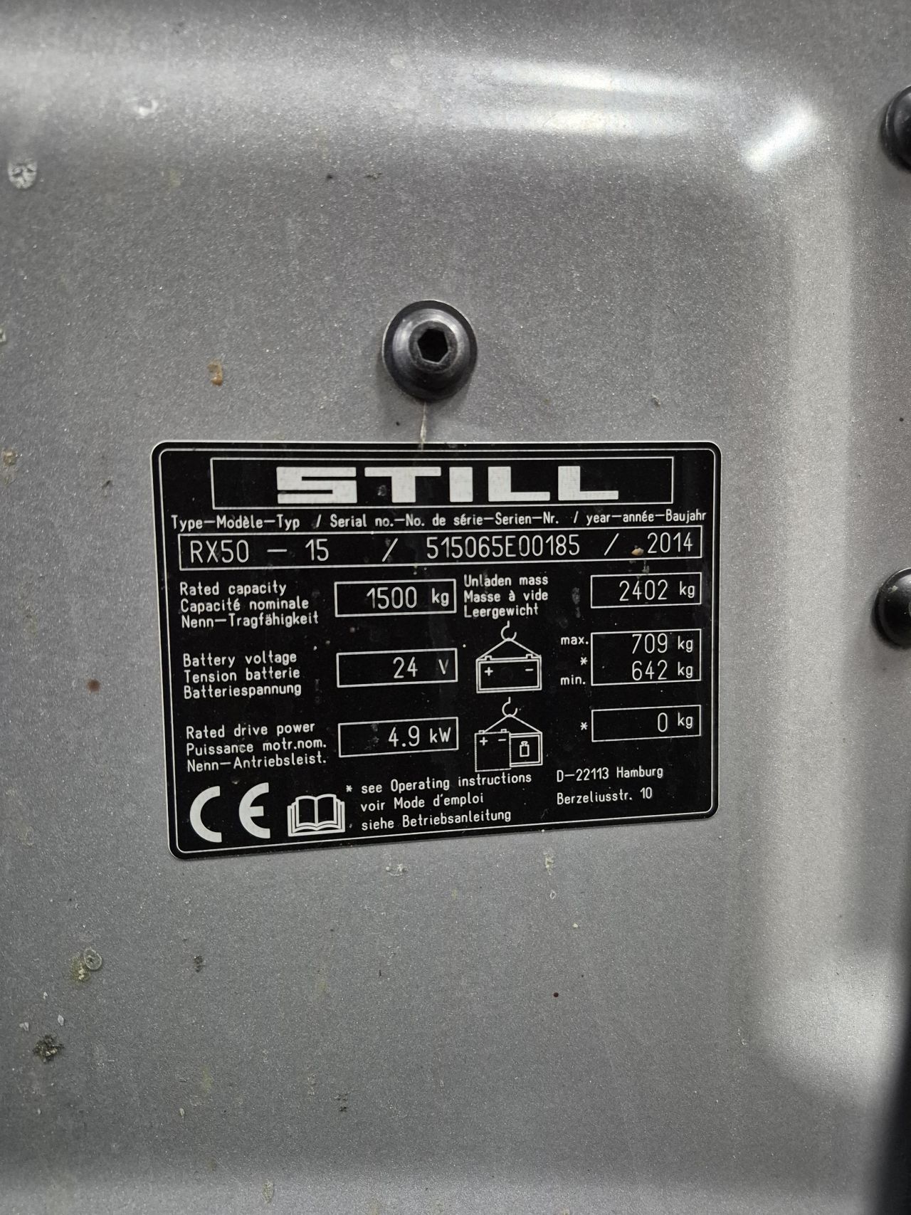 Still RX50-15 triplex sideshift 4e functie 4.640 mm bj 2014