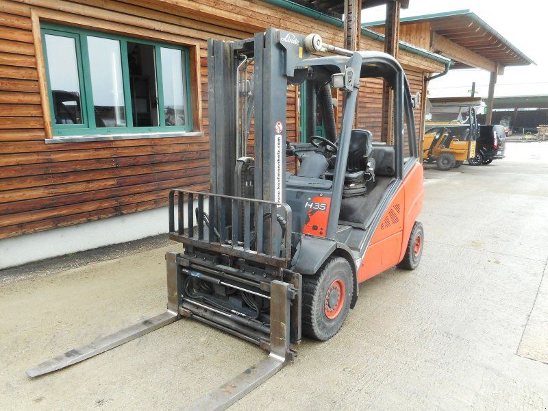 Linde H35D-01 Tripl Seitenschieber Zinkenverstellung