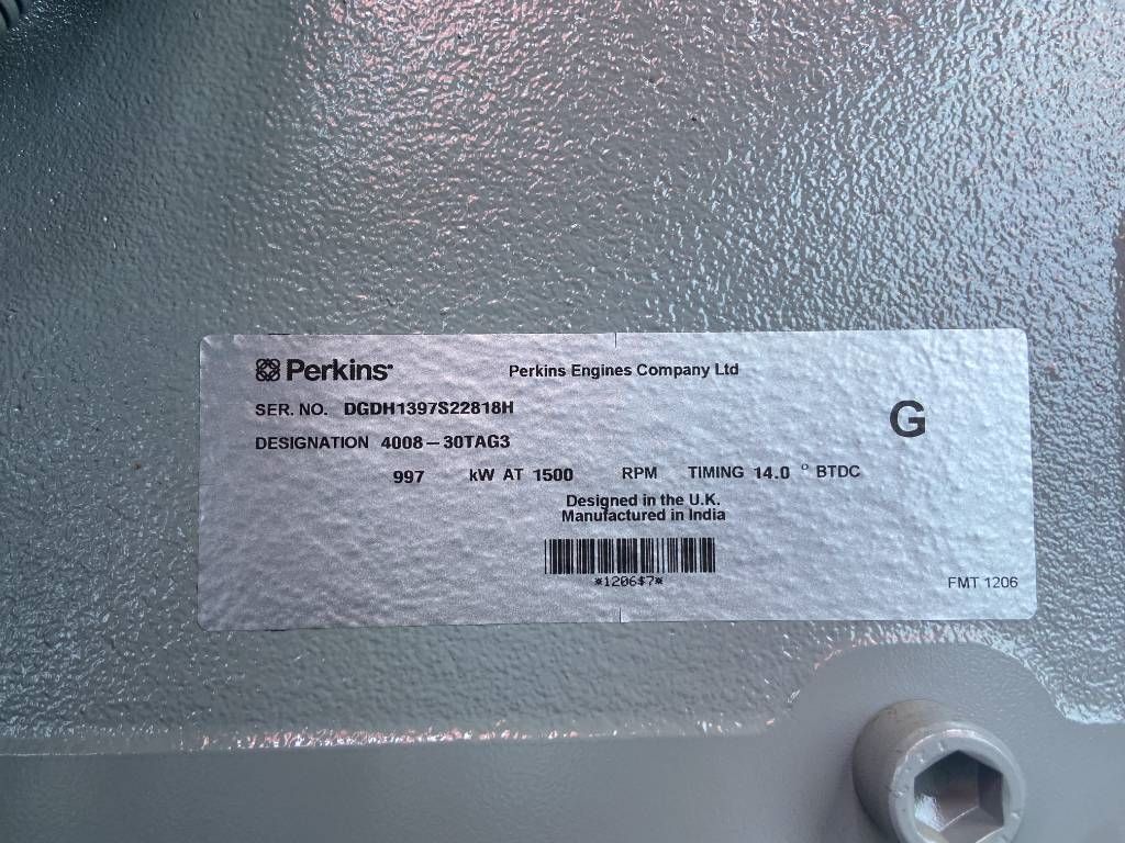 Perkins 4008TAG3 - 1.250 kVA Generator - DPX-21070