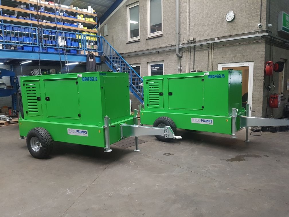 Nieuwe Idrofoglia pompset, beregeningspomp, pomp, haspel